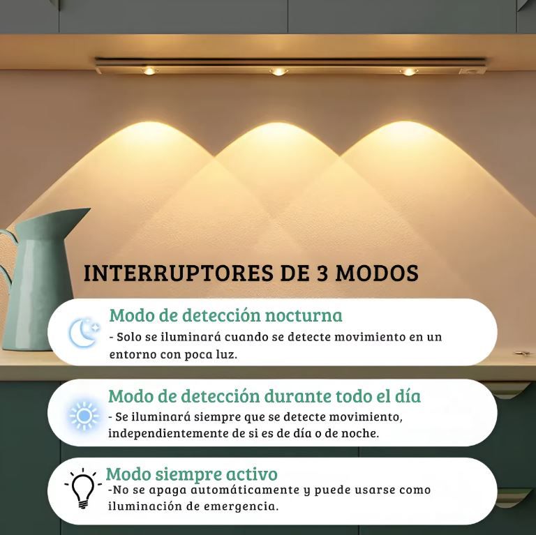 LUZ LED INTELIGENTE CON SENSOR MOVIMIENTO (20 CM)
